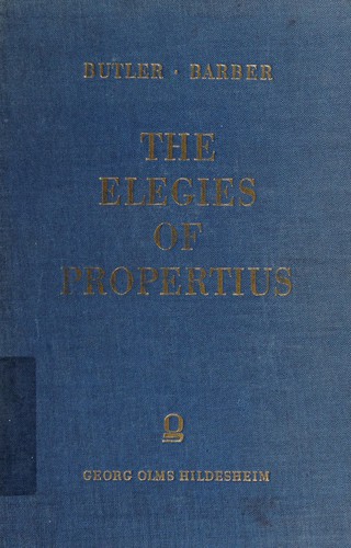 The elegies of Propertius