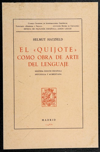 El "Quijote" como obra de arte del lenguaje. --