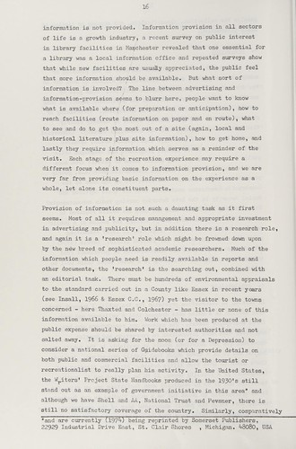 Environmental perception and planning provision for recreation and tourism