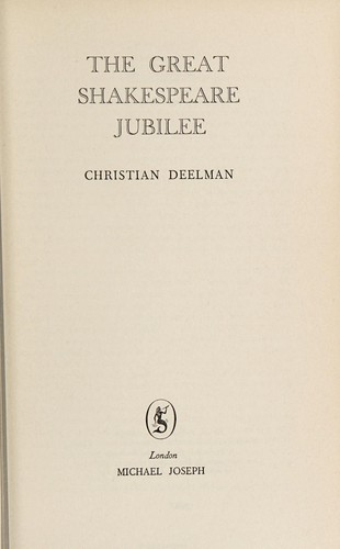 The great Shakespeare jubilee