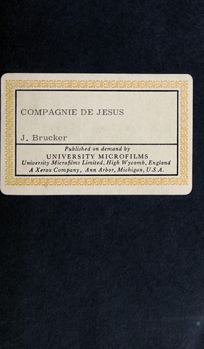 La Compagnie de Jésus