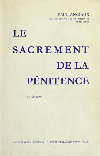 Le sacrement de la pénitence