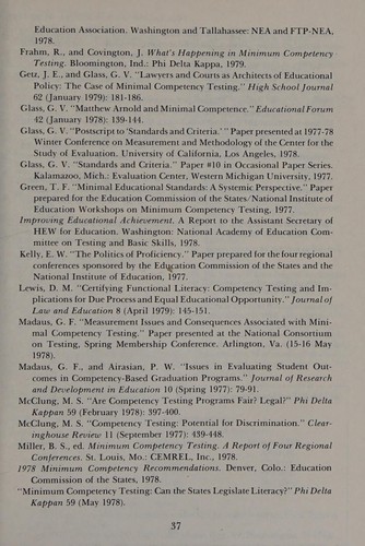 Minimum competency testing