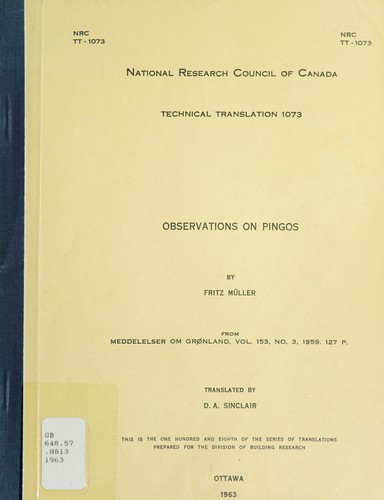 Observations on the pingos