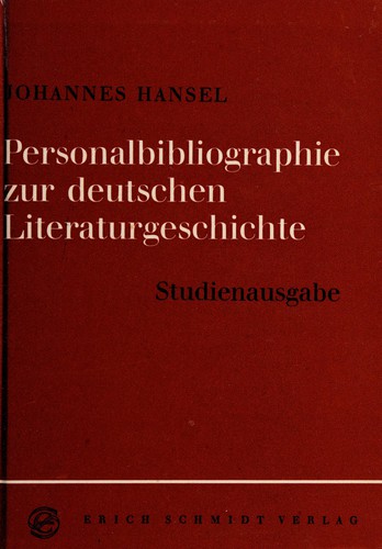 Personalbibliographie zur deutschen Literaturgeschichte