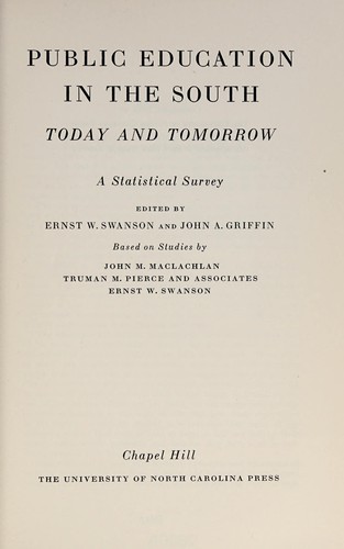 Public education in the South today and tomorrow