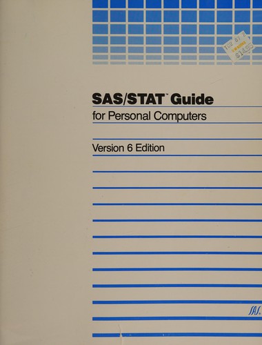 SAS/STAT Guide for Personal Computers, Version 6 Edition