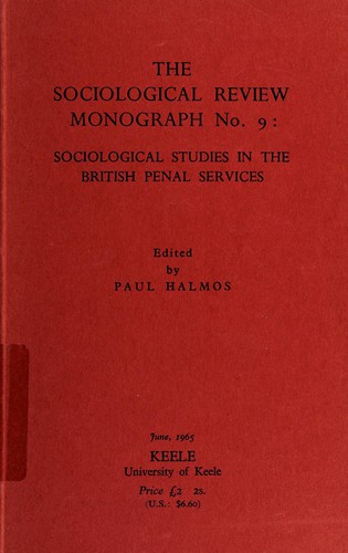 Sociological studies in the British penal services