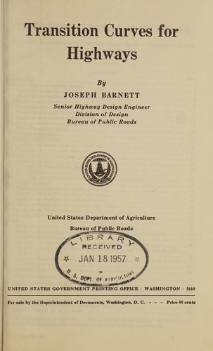 Transition curves for highways