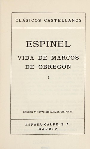 Vida de Marcos de Obregón