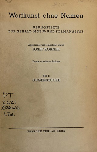 Wortkunst ohne Namen