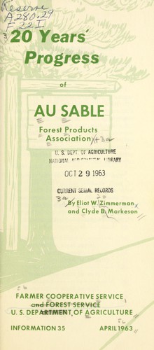20 years' progress of Au Sable Forest Products Association