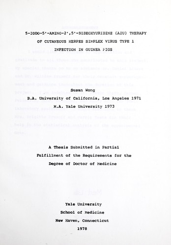 5-iodo-5'-amino-2',5'-dideoxyuridine (AIU) therapy of cutaneous herpes simplex virus type 1 infection in guinea pigs
