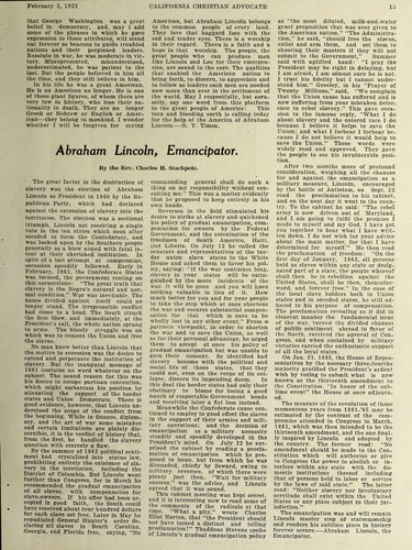 Abraham Lincoln, emancipator