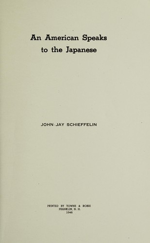 An American speaks to the Japanese