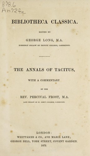 The annals of Tacitus