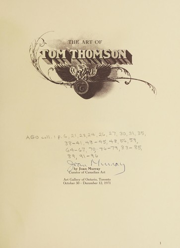 The art of Tom Thomson