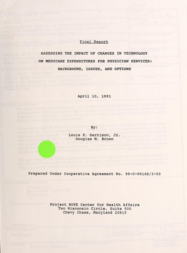 Assessing the impact of changes in technology on Medicare expenditures for physician services