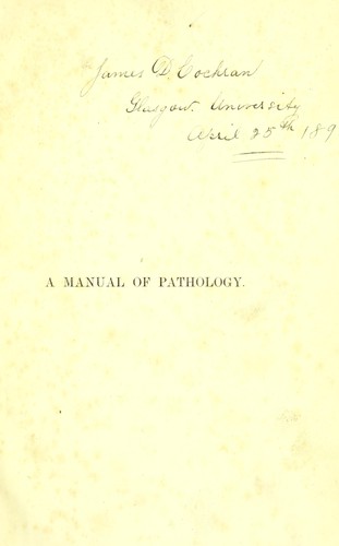 A manual of pathology