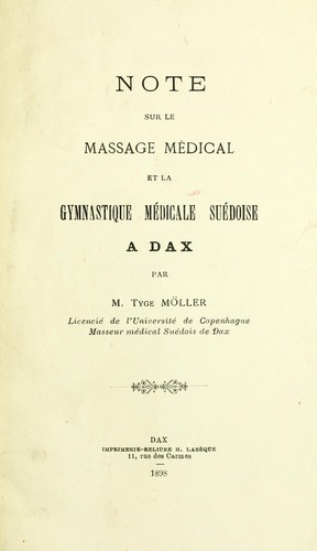 Note sur le massage médical et la gymnastique médicale suédoise à Dax