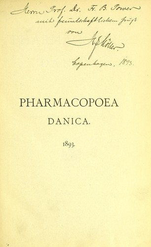 Pharmacopoeia danica 1893