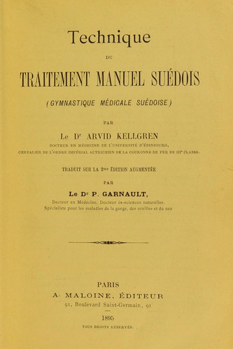 Technique du traitement manuel suÃ©dois (gymastique mÃ©dicale suÃ©dois)