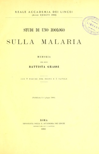 Studi di uno zoologo sulla malaria