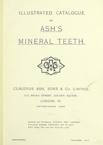 Illustrated catalogue of Ash's mineral teeth