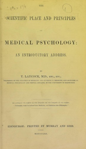 The scientific place and principles of medical psychology