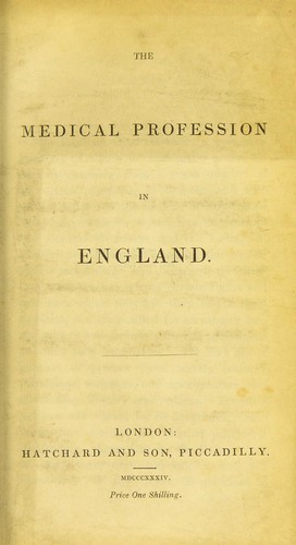 The medical profession in England