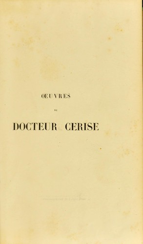 Oeuvres du docteur Cerise