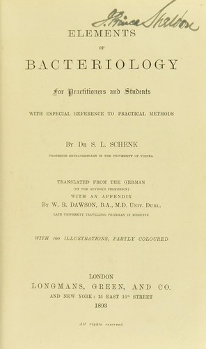 Elements of bacteriology for practitioners and students