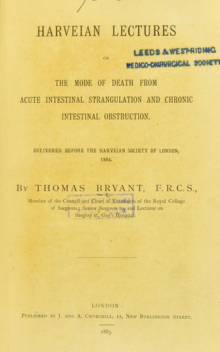 The mode of death from acute intestinal strangulation and chronic intestinal obstruction