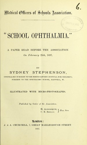 School ophthalmia
