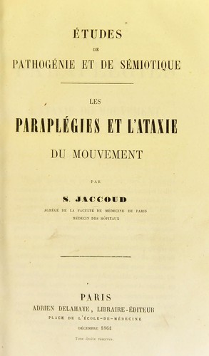 Etudes de pathogenie et de semiotique