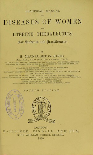 Practical manual of diseases of women and uterine therapeutics