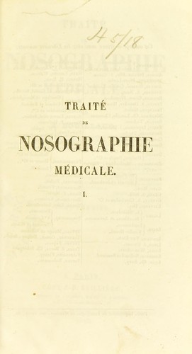 Traité de nosographie médicale