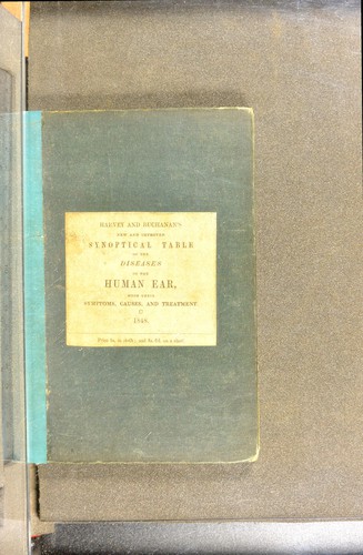 New and improved synoptical table of the diseases of the human ear, with their symptoms, causes and treatment