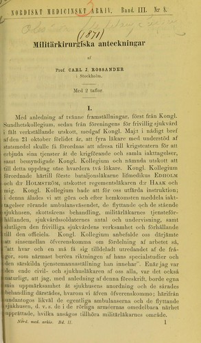 Militärkirurgiska anteckningar