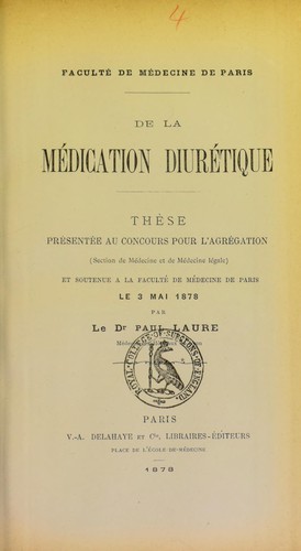De la médication diurétique