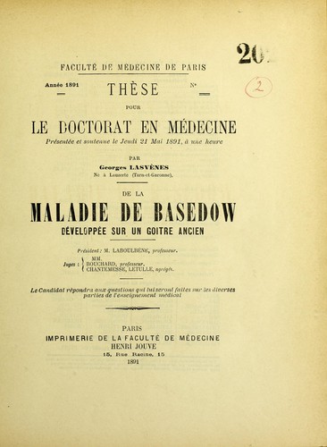 De la maladie de Basedow développée sur un goître ancien