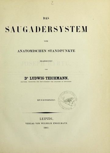 Das Saugadersystem vom anatomischen Standpunkte