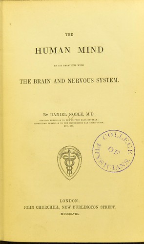 The human mind in its relations with the brain and nervous system