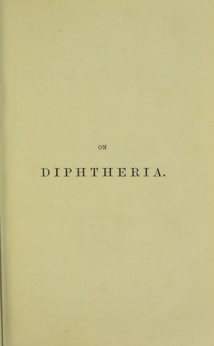 On diphtheria