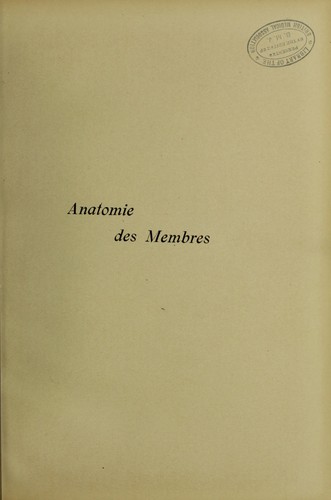 Anatomie des membres