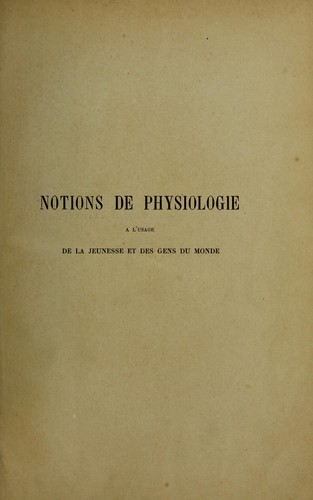 Notions de physiologie