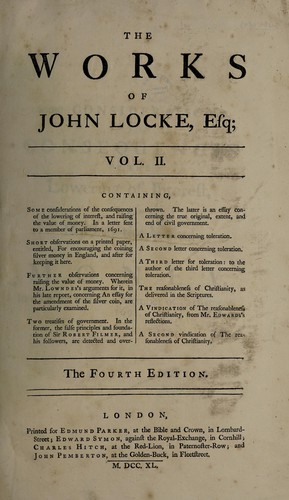 The works of John Locke, esq