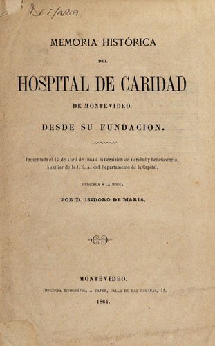 Memoria histórica del Hospital de Caridad de Montevideo