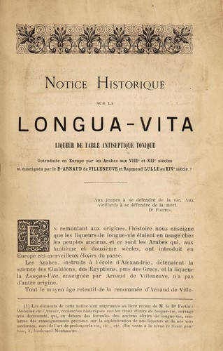 Notice historique sur la Longua Vita
