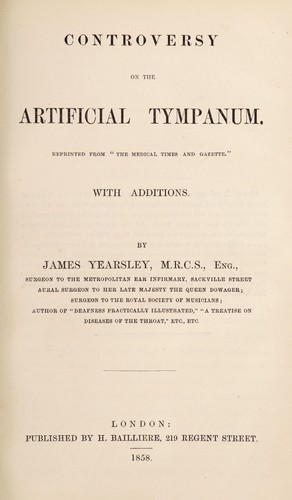 Controversy on the artificial tympanum